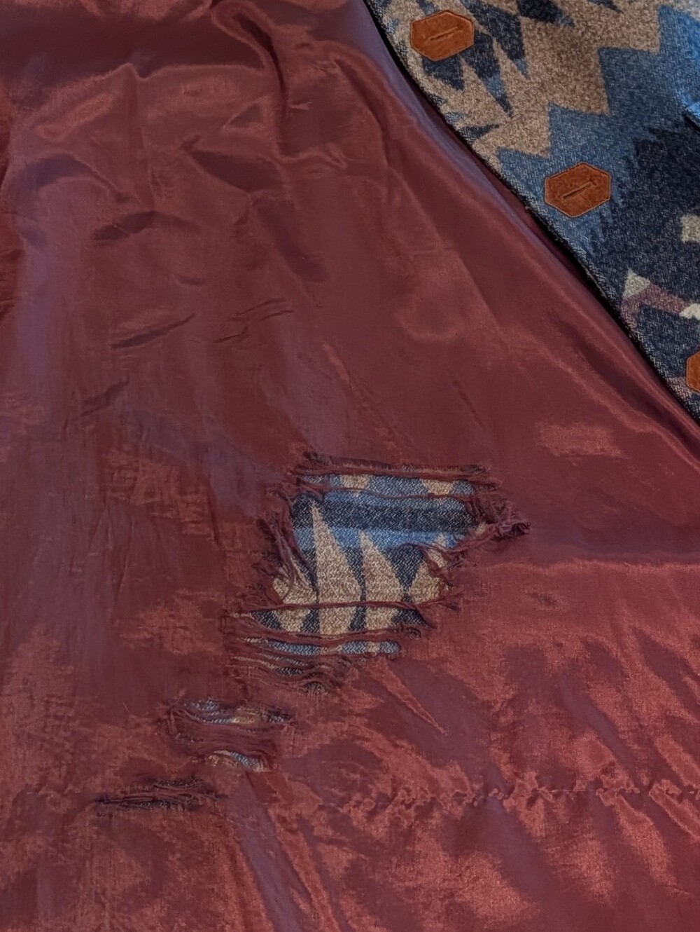 vintage TASHA POLIZZI blanket coat western M - Picture 13 of 13